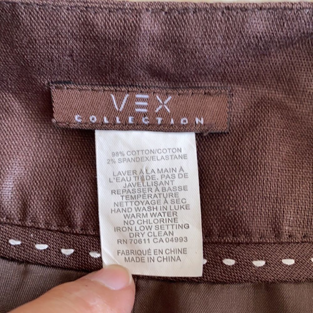 Vex Collection Brown Cotton Light Jacket/Top - Picture 12 of 13
